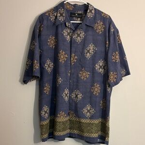 Consensus Men's Blue Patterned Shirt XL sportswear